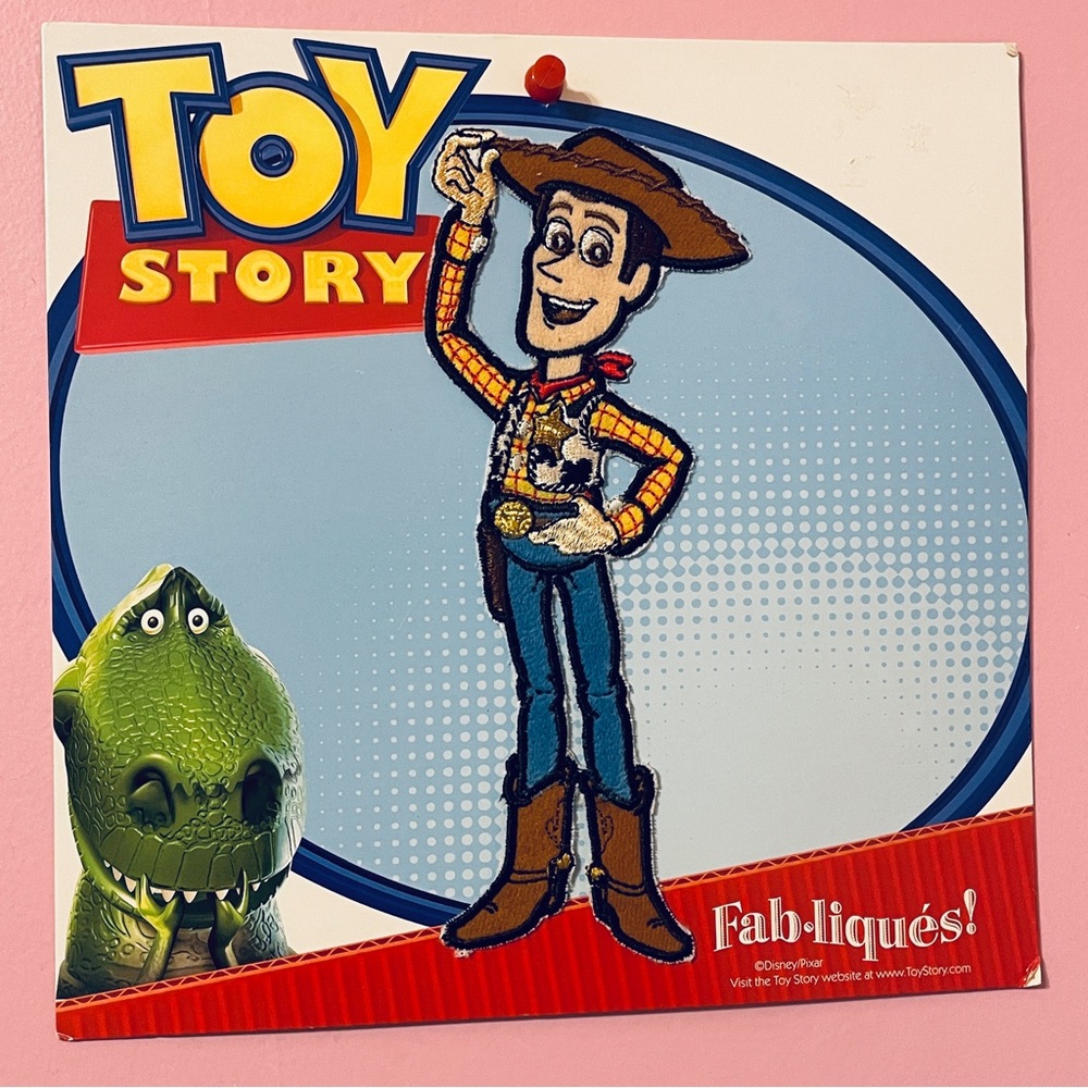 Vintage 2010 y2k Disney Toy Story woody fab-liques large embroidery patch cowboy